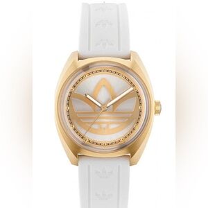 Adidas Originals Edition One 39mm watch- white silicone strap- new